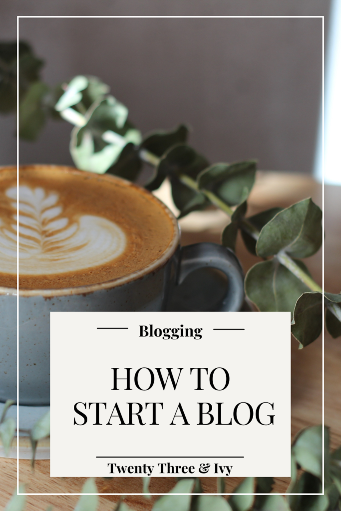 start a blog